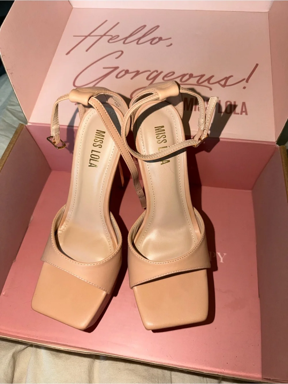 Miss Lola nude Platform Stiletto heels